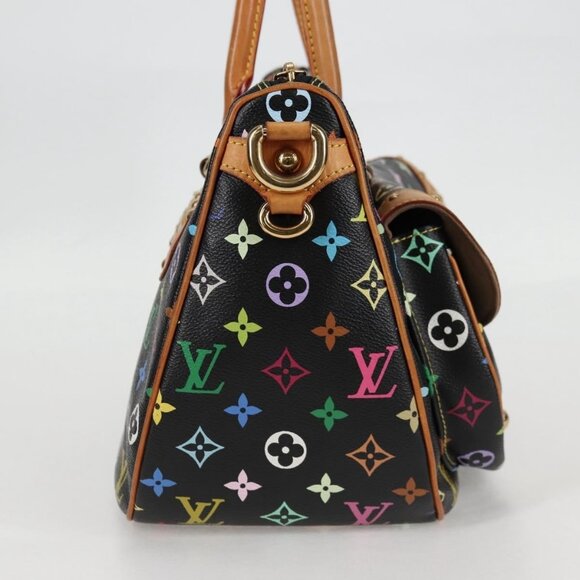 LOUIS VUITTON Monogram Multicolor Rita Tote Bag Black M40126 LV Auth 121294V - Picture 5 of 16